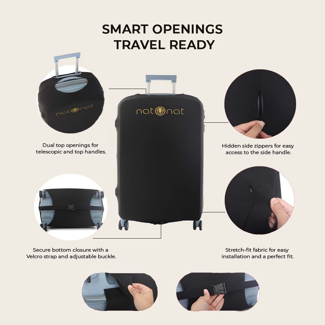 Black Luggage Cover - view 3
