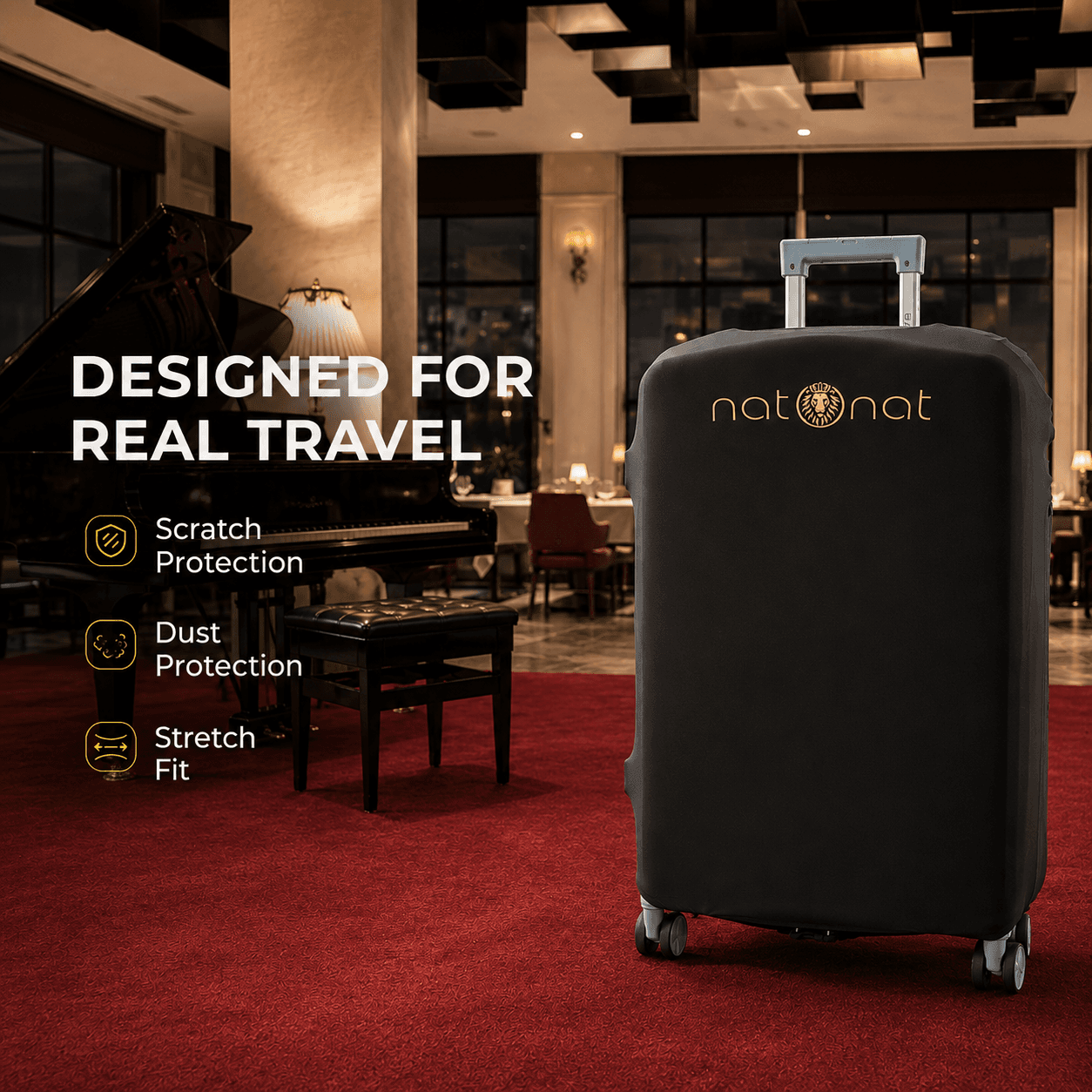 Black Luggage Cover - view 4