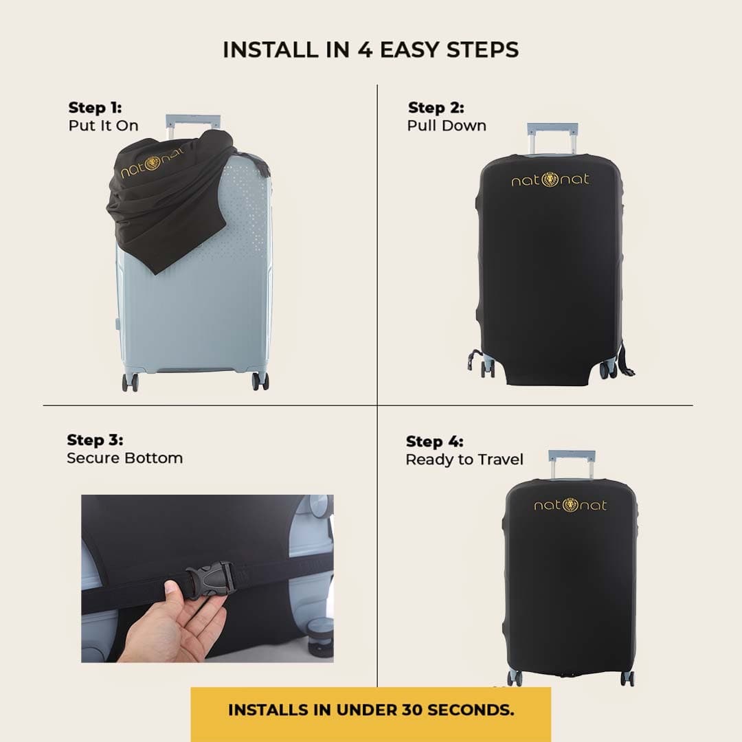Black Luggage Cover - view 5