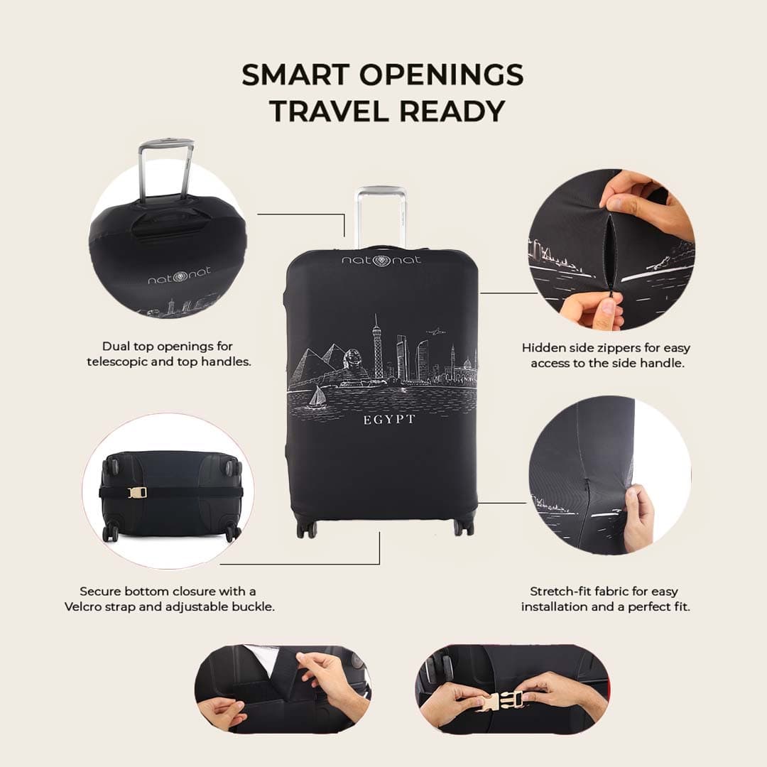 Egypt Skyline Luggage Cover - view 3