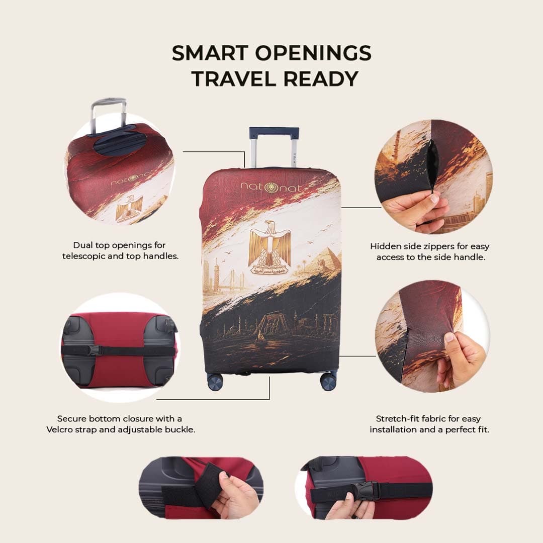 Egyptian Flag Luggage Cover - view 3