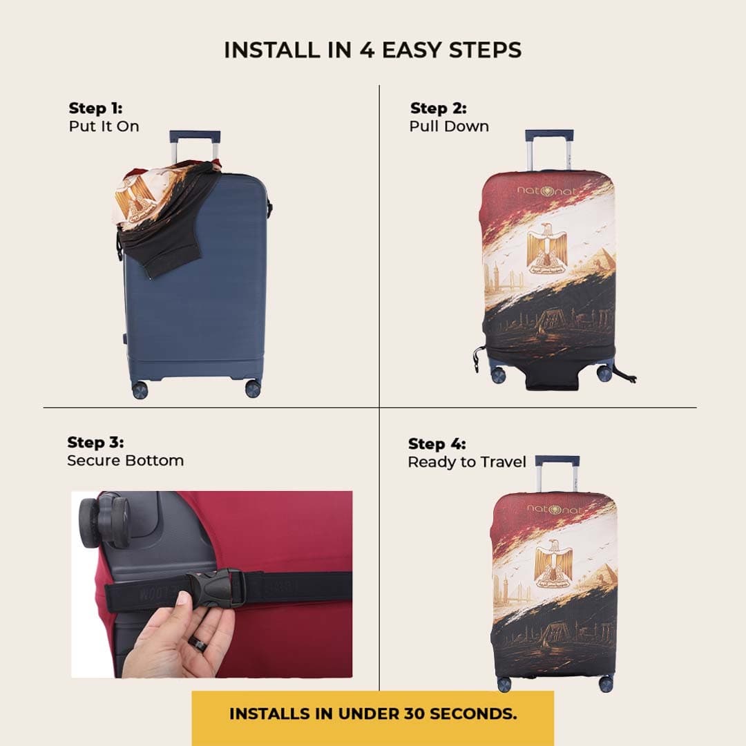 Egyptian Flag Luggage Cover - view 5