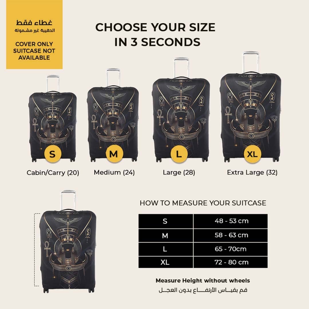 Egyptian Queen Luggage Cover - hover view