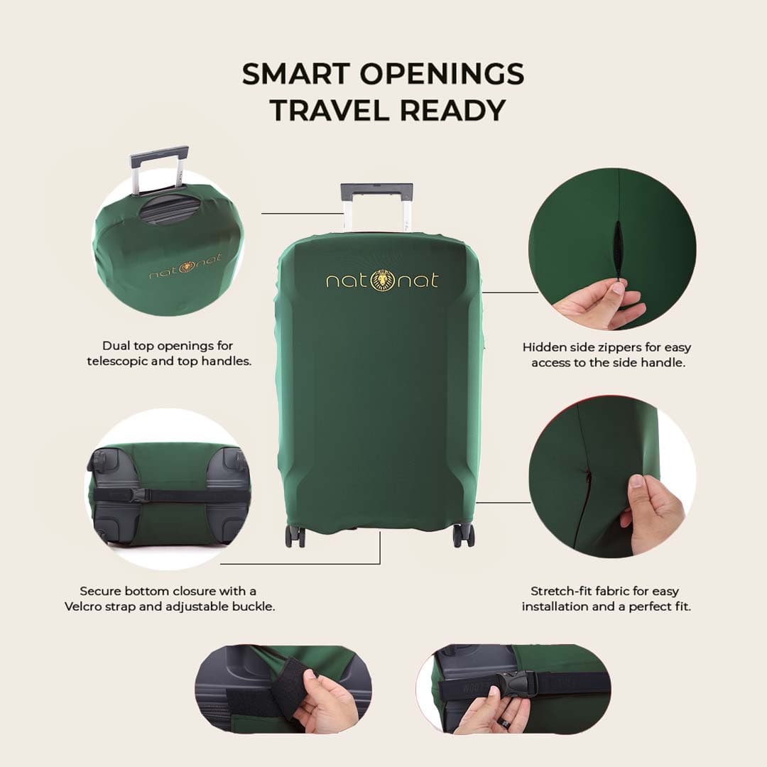 Green Luggage Cover - view 3