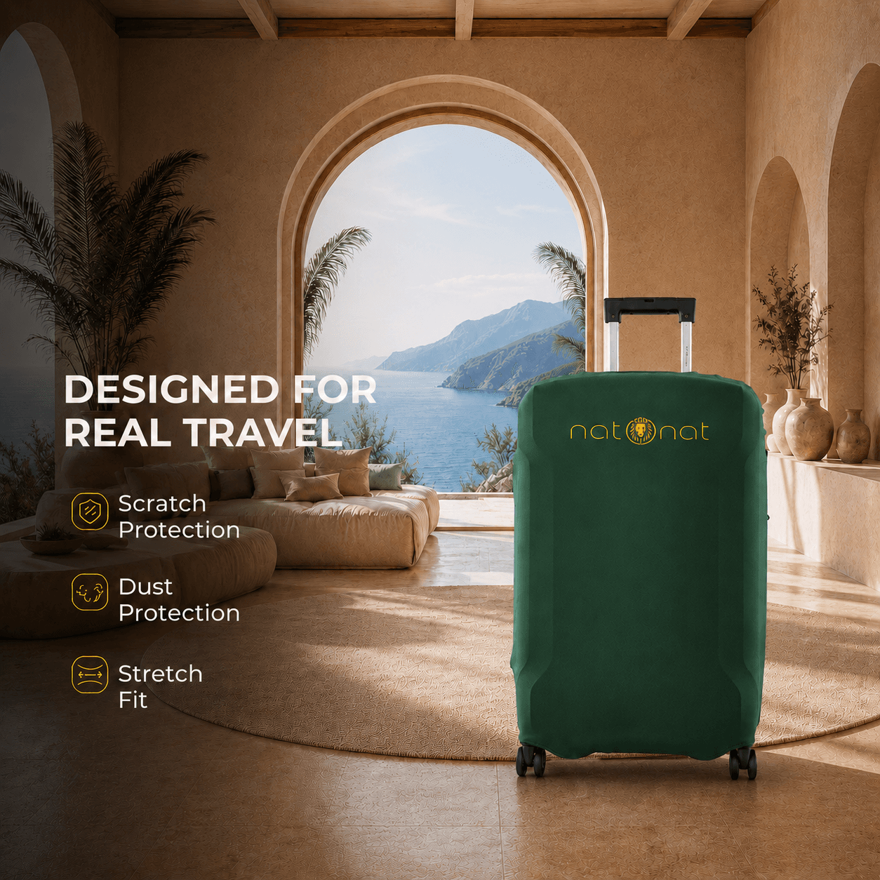 Green Luggage Cover - view 4