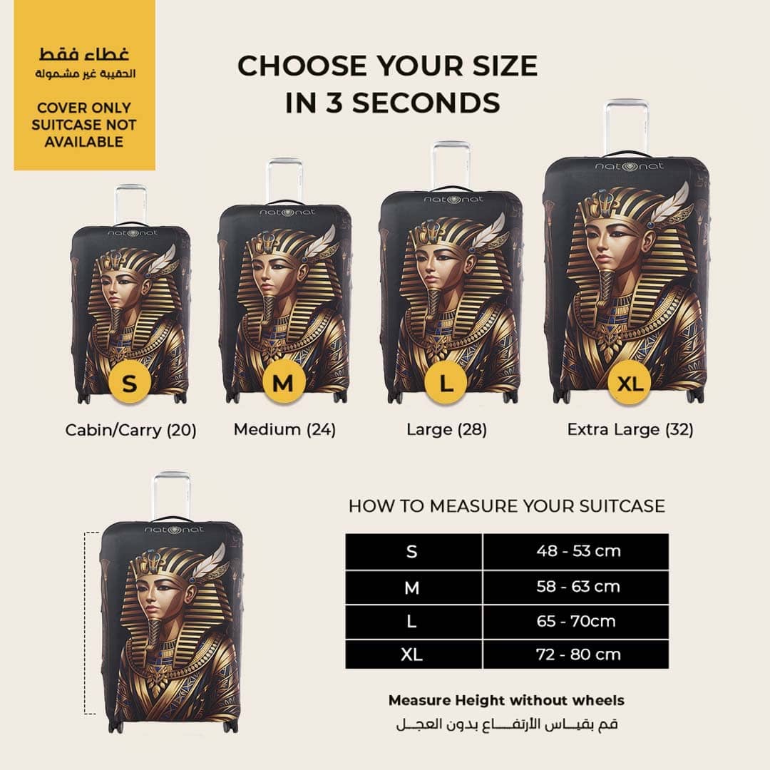 King Tut Luggage Cover - hover view