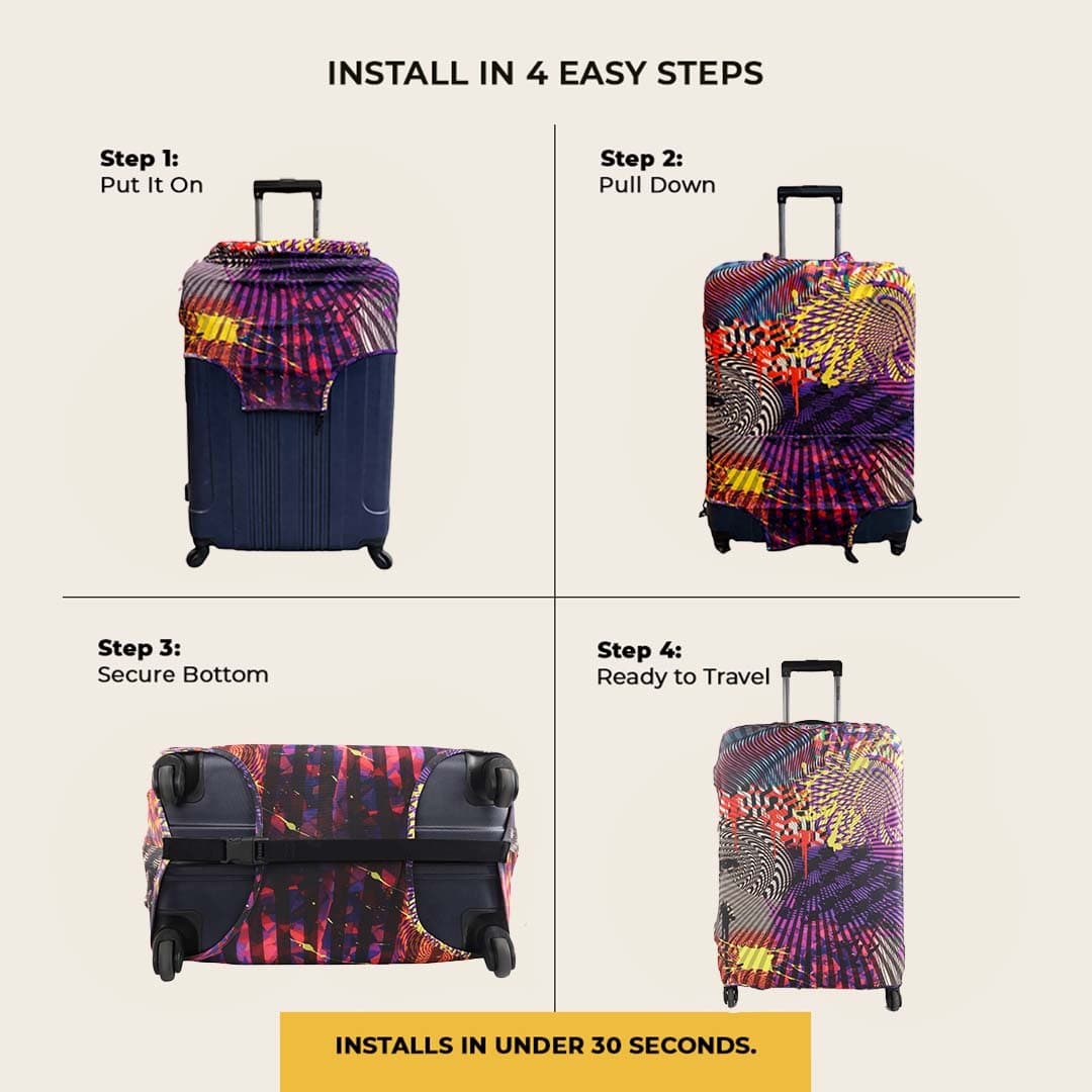 Optical Illusion Luggage Cover - view 5