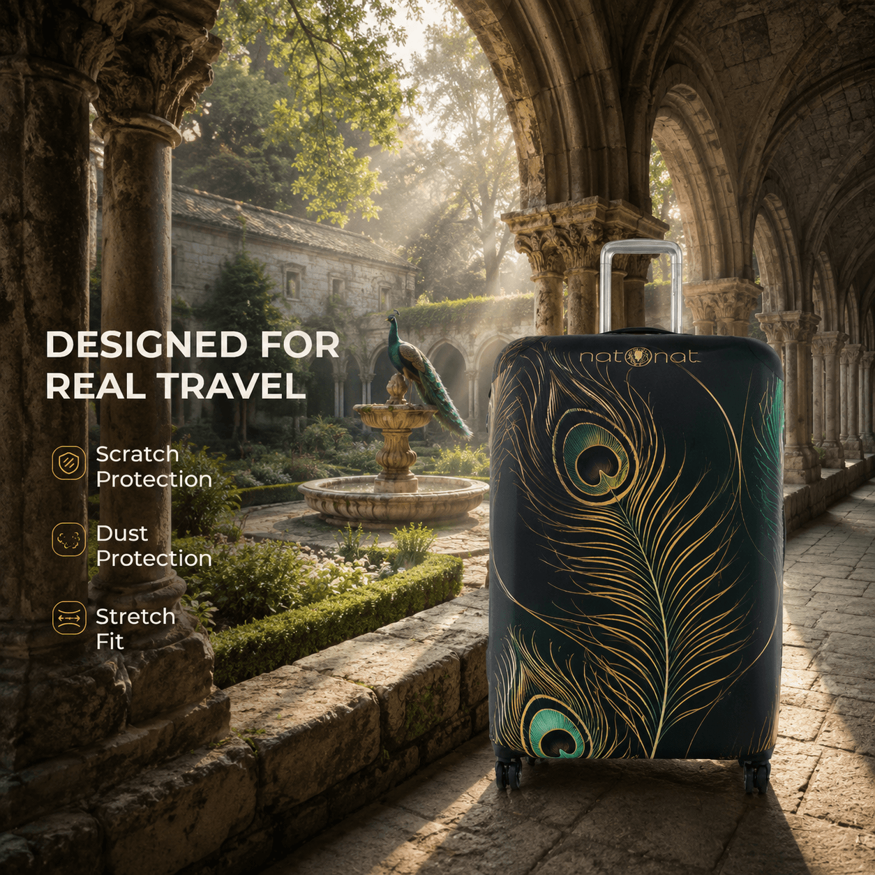Peacock Luggage Cover - view 4