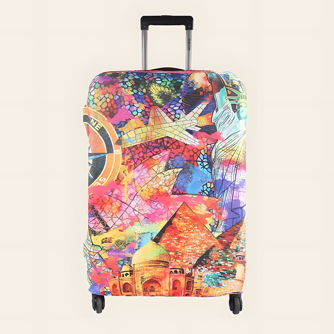 Travel Mosaic Luggage Cover - view 1