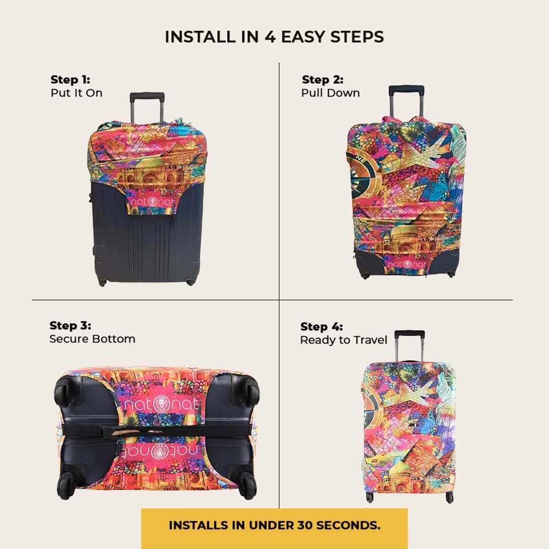Travel Mosaic Luggage Cover - view 5