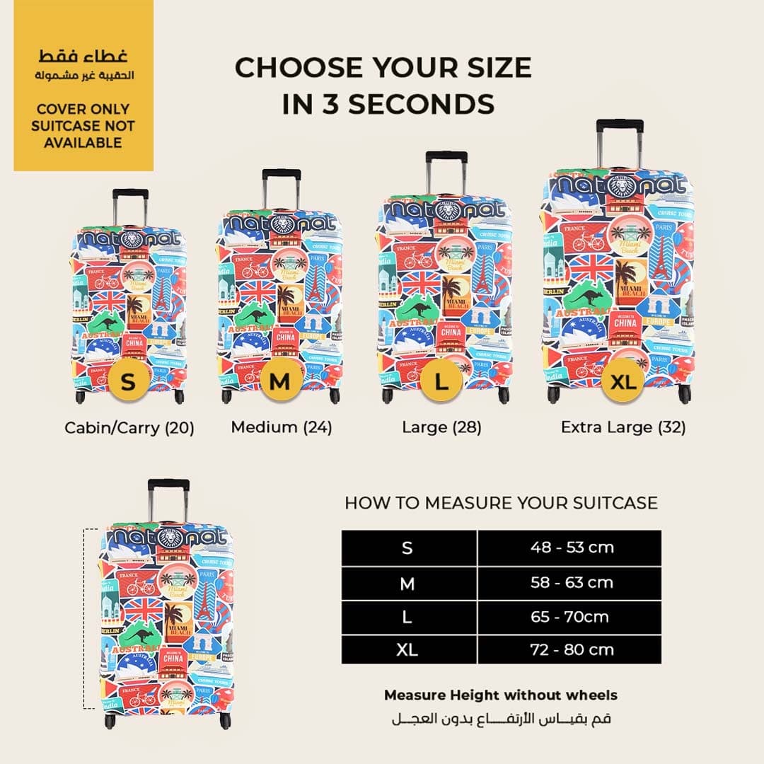 Travel Stickers Luggage Cover - view 2