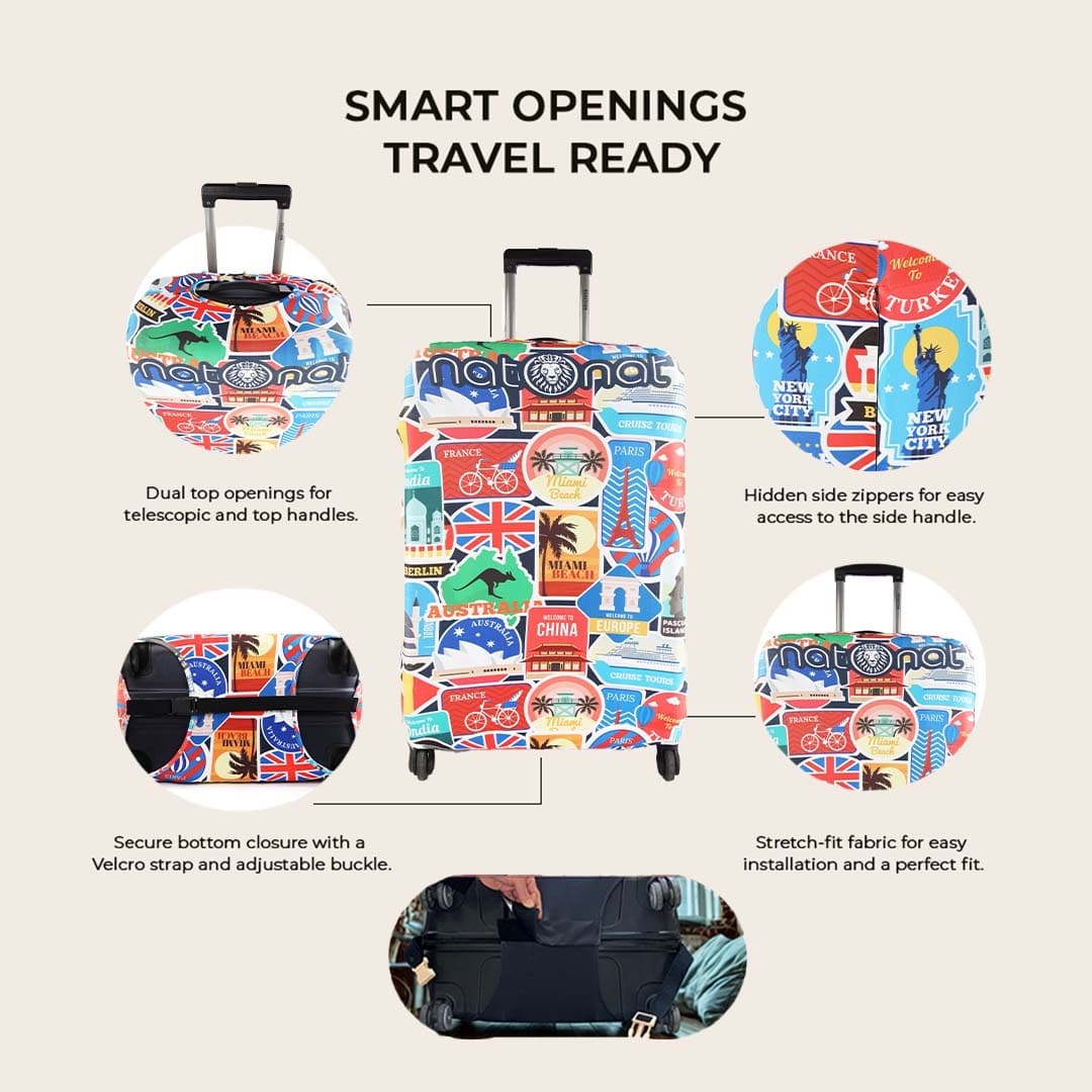 Travel Stickers Luggage Cover - view 3