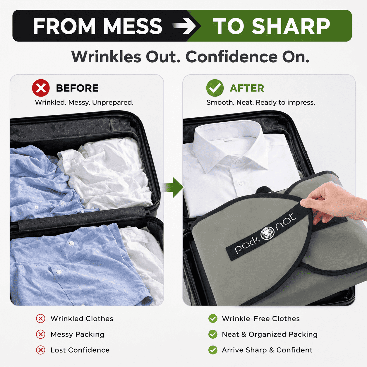 PackOnat Packing Folder - Green - view 3
