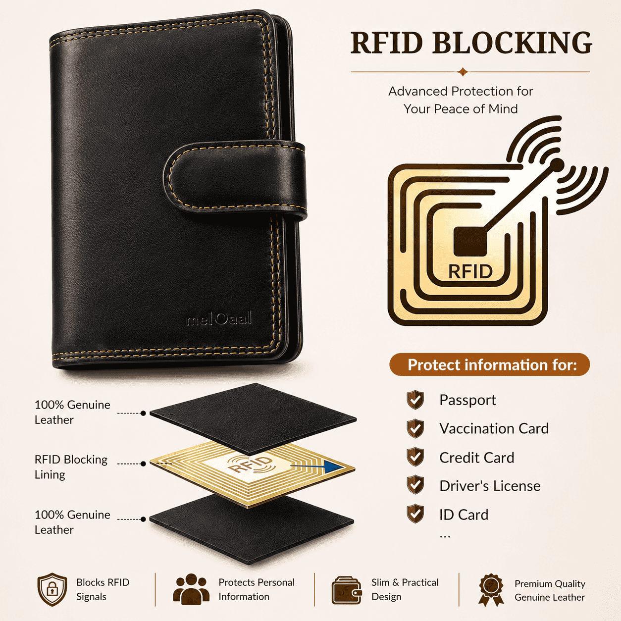 Passport Wallet - Espresso Brown - view 2