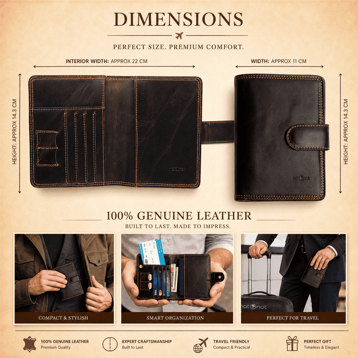 Passport Wallet - Espresso Brown - view 4