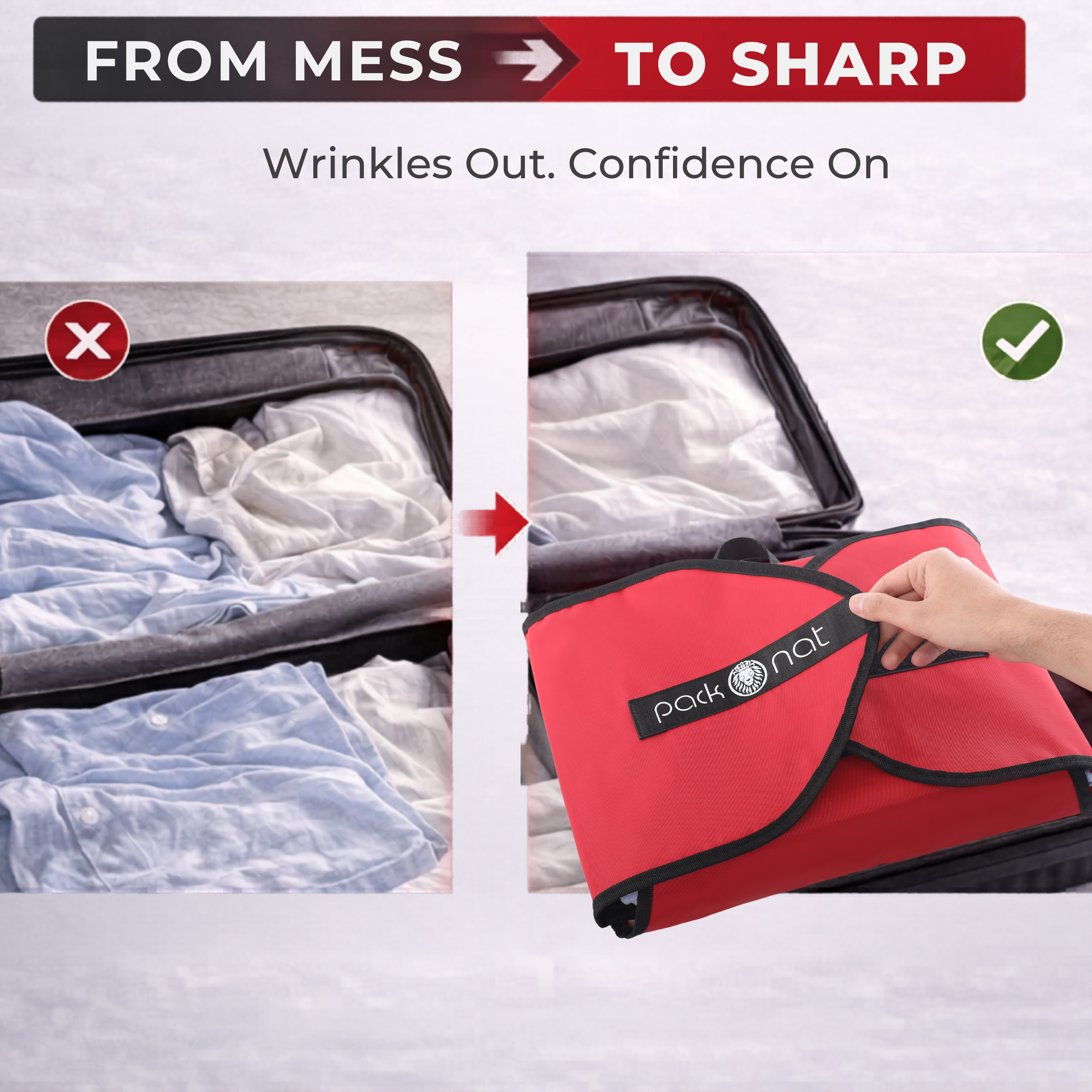 PackOnat Packing Folder - Red - view 3