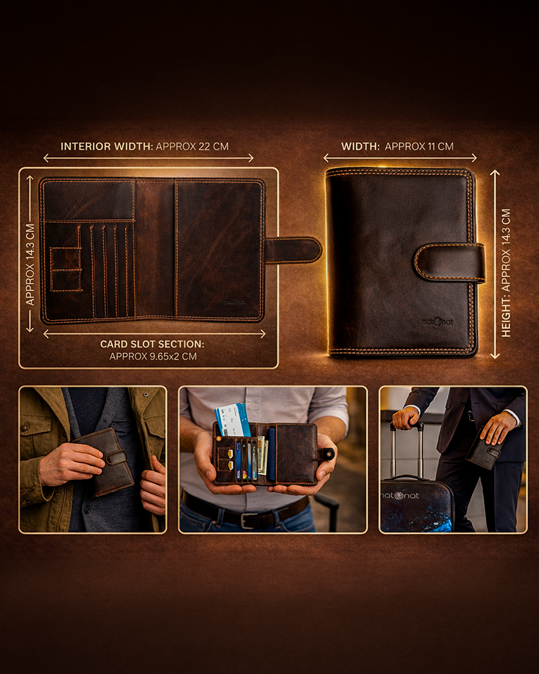 Passport Wallet - Espresso Brown - view 4