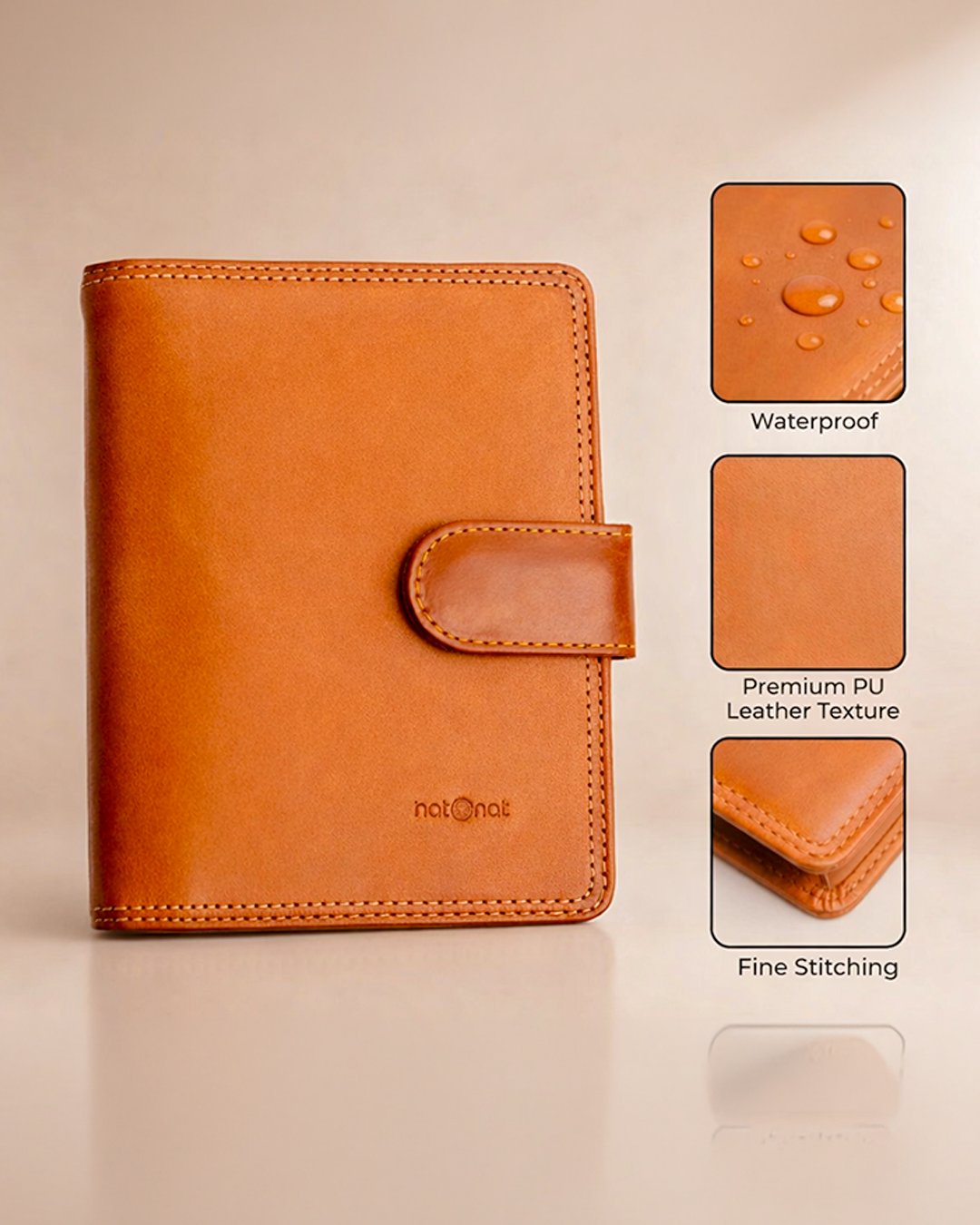 Passport Wallet - Honey Brown - view 3